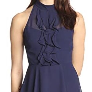 BCBGeneration High Neck Ruffle Dress